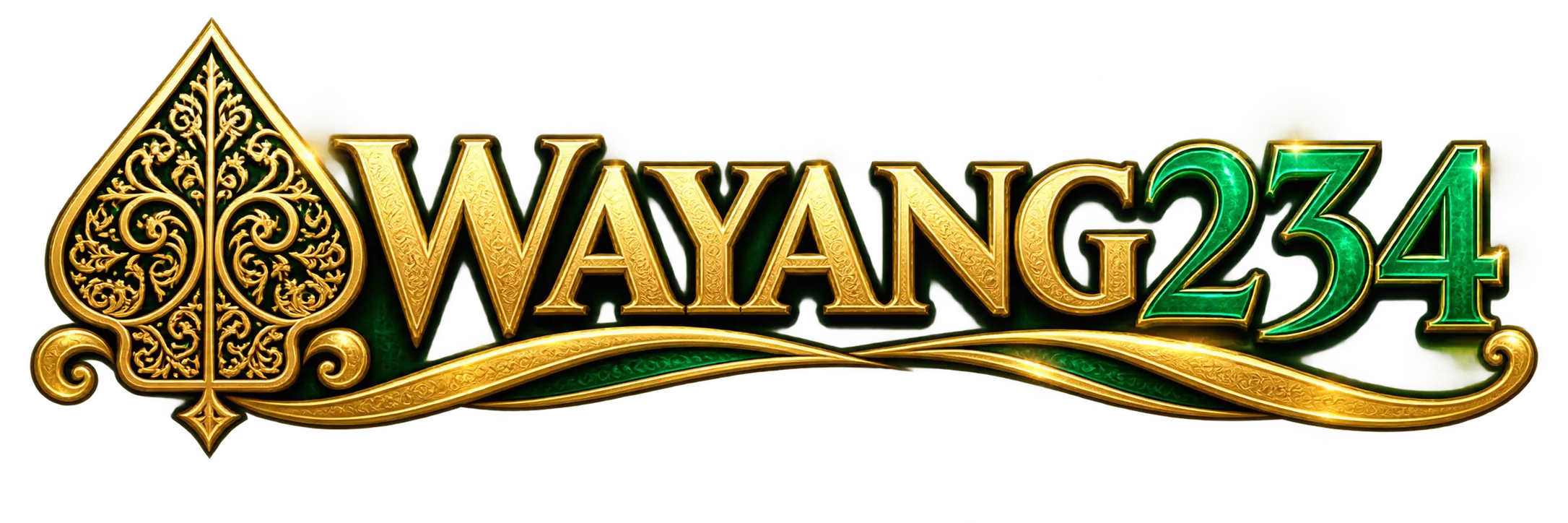 Logo WAYANG234 emerald dan emas